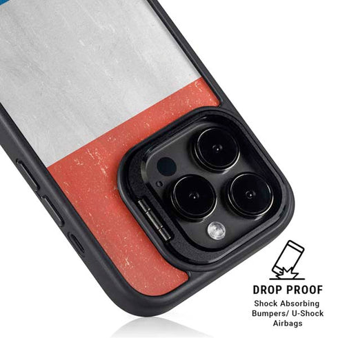Netherlands Flag Distressed iPhone 16 Pro Kickstand Case